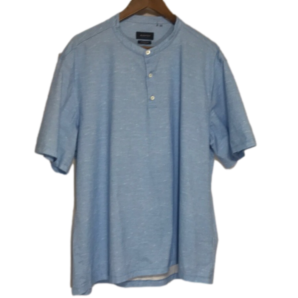 Bugatchi OoohCotton Stretch Striated Shirt XXL